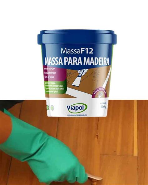 Massa P Madeira Viapol MF 12 400g Branco