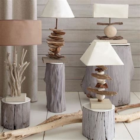 Beautiful Driftwood Lamp Stands Accentuating Natural Sculpture As