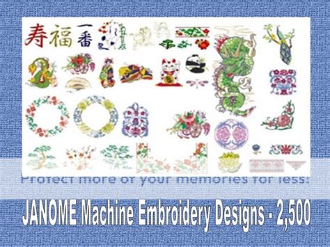 Janome Machine Embroidery Designs 2500 Jef Format Designs Ebay