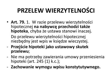 Zmiana Wierzyciela Hipotecznego Ppt Pobierz