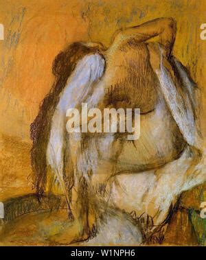 Edgar Degas After Bathing Woman Drying Herself C Stock Photo