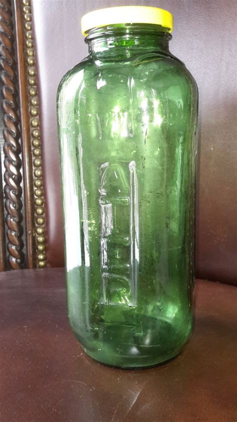 40 Oz Vintage Green Glass Juice And Water By Retiredtackle On Etsy