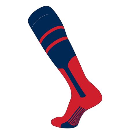 Tck Elite Baseball Knee High Stirrup Socks F 9in Navy Navy Red R