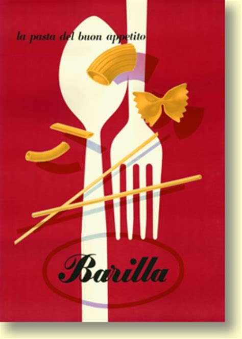 An Image Of A Restaurant Poster With Food On It S Fork And Spoons