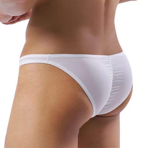 Mens Low Rise Nylon Cool Ice Silk Briefs Sexy Bikini Pouch Panties Underwear AA EBay