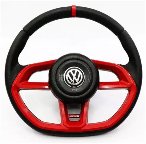 Volante Vermelho Gti Esportivo Fusca Brasilia Buggy C Cubo Frete Gr Tis