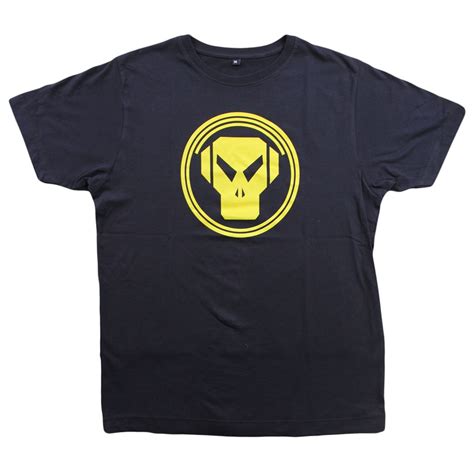 Metalheadz Logo T Shirt Yellow On Navy Blue