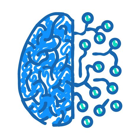 Brain Circuitry Neuroscience Neurology Icon Doodle Illustration