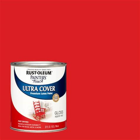 Rust-Oleum Painter's Touch 32 oz. Ultra Cover Gloss Apple Red General ...