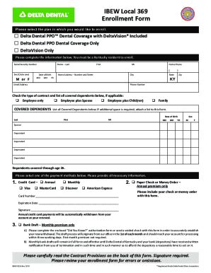 Fillable Online IBEW Local 369 Enrollment Form Fax Email Print PdfFiller