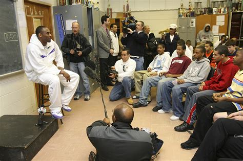 Kobe Bryant Visits His High School Lower Merion