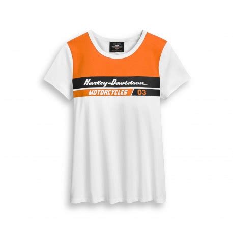 Camiseta Harley Davidson Algodon Mujer Blanca Harley Davidson Siebla