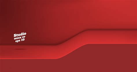 Premium Vector Empty Vivid Red Color Studio Table Background