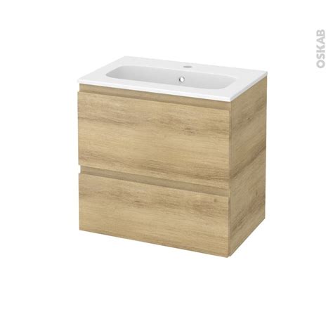 Meubles Salle De Bains Ipoma D Cor Bois Ch Ne Naturel Sans Poign E