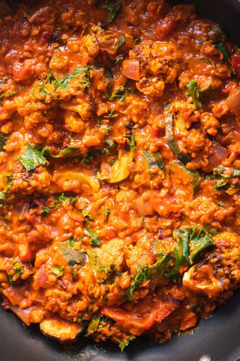 Vegan Red Lentil Cauliflower Dahl Gluten Free Earth Of Maria