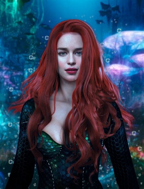 Emilia Clarke as Mera by Klausking on DeviantArt