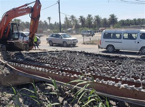 دائرة الطرق تباشر اعمال صيانة جسر نهر اللطيفية دائرة الطرق و الجسور