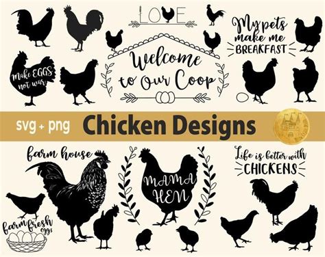 Funny Farmhouse Chicken Dxf And Svg Cuttable Files Artofit