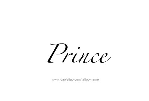 Prince Name Tattoo Designs