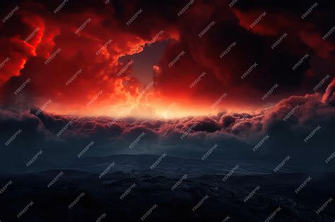 Premium Photo Red Cloudy Sky Landscape Background