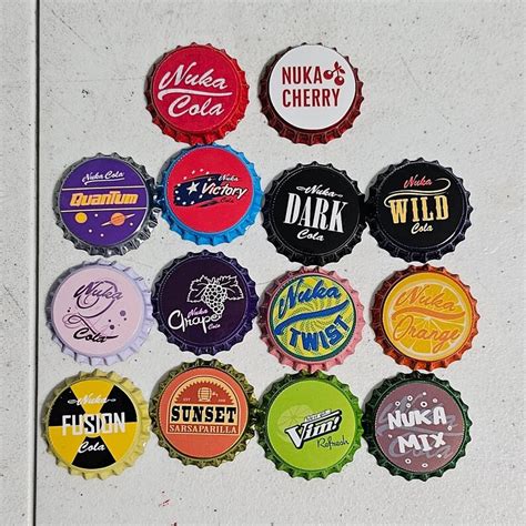 Fallout Nuka Cola Bottle Caps Variety Bundle Of Inch Actual