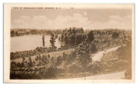 Rppc View Of Weequahic Park Newark Nj Real Photo Postcard Ebay