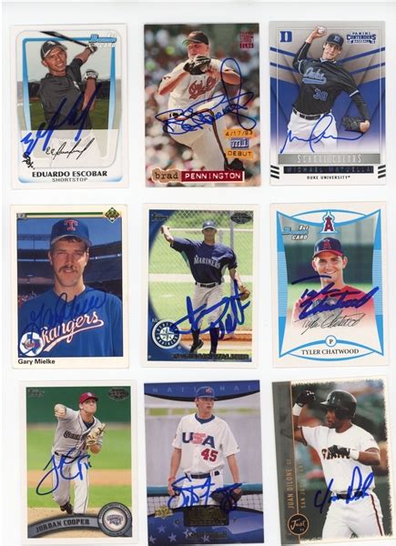 Lot Detail - 100 Signed Baseball Cards