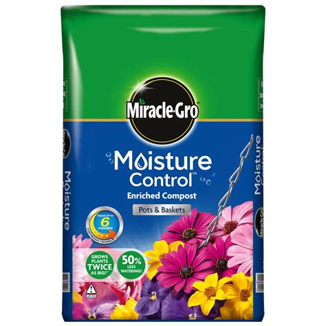 Miracle Gro Moisture Control Compost 50l W17kg Departments Diy At Bandq