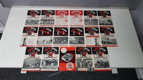 14 X Official Manchester United Programmes With Blank Token Box In Near