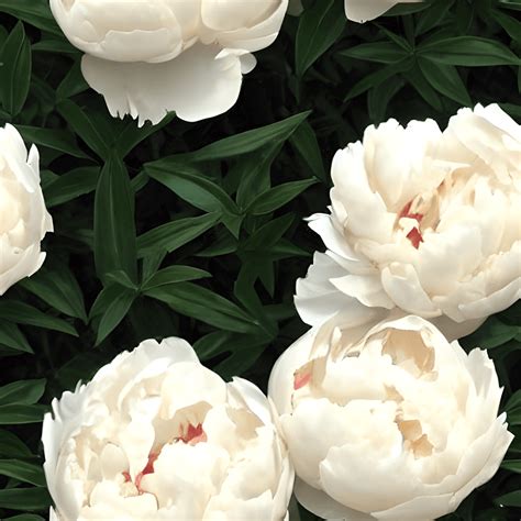 Cream Peonies Pattern · Creative Fabrica