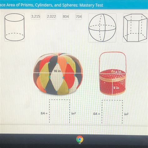 Which Shapes Best Model The Surface Areas Of The Object What Is The