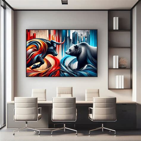 Bull Vs Bear Art - Etsy