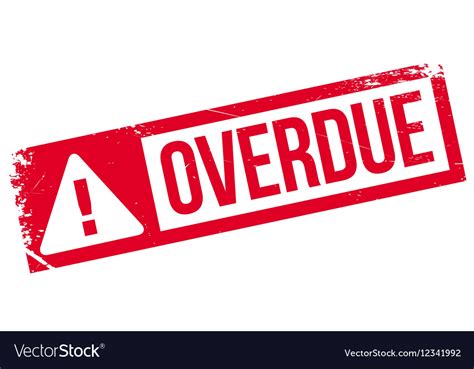 Overdue Rubber Stamp Royalty Free Vector Image