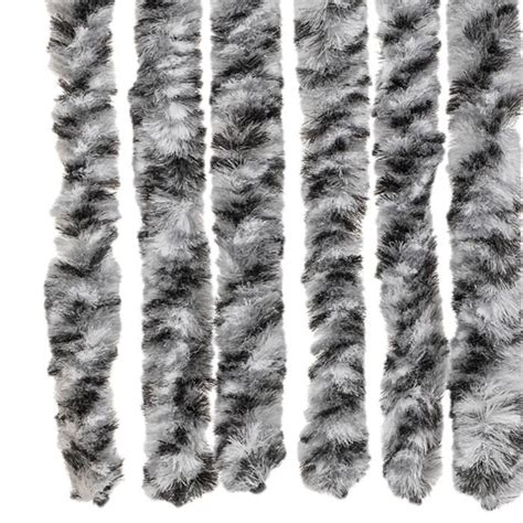 Bea Rideau Anti Mouches Gris Et Noir Et Blanc X Cm Chenille