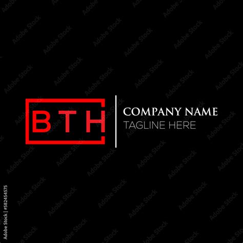 BTH letter logo design on black background. BTH creative initials ...