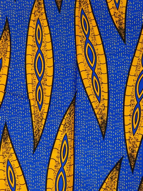 Blue African Fabric By The Yard Ankara Fabric By The Yard African