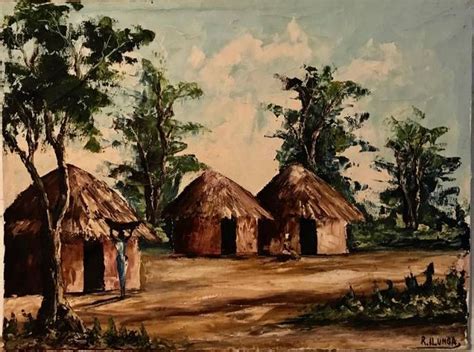 African Village Painting