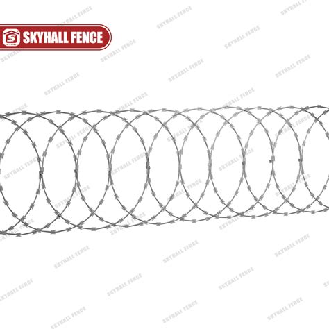 High Security Anti Climb Flat Wrap Razor Wire Barbed Wire And Razor Wire