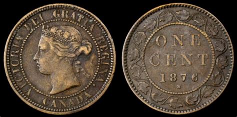 1876 H Canada 1 Cent Xf