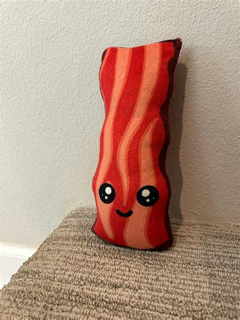 Stuffed Bacon Plush Toy Happy Beezeeart