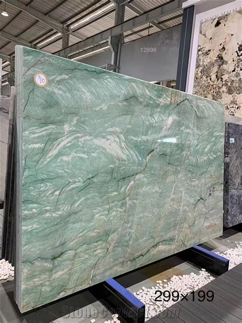 Bordeaux Gaya Green Quartzite Slab From China Stonecontact