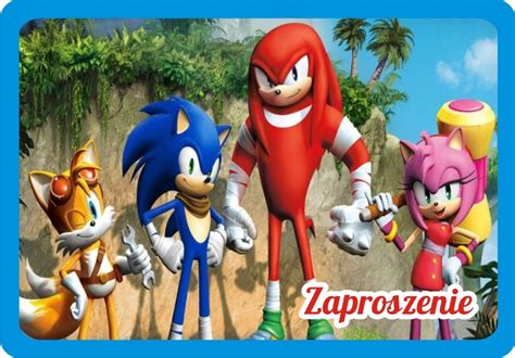 Zaproszenia Urodzinowe Dla Dzieci Sonic Allegro Pl