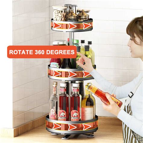 Factory Wholesale Can Rotating Kitchen Condiments Storage Holders