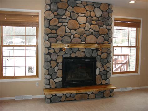 River Rock Electric Fireplace | FIREPLACE DESIGN IDEAS