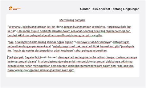 Contoh Teks Anekdot Singkat Dan Lucu Lengkap Semua Tema