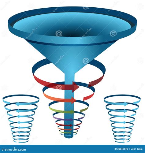 三维箭头漏斗图 向量例证 插画 包括有 艺术 图象 旋风 向量 合并 进程 夹子 例证 箭头 33848670