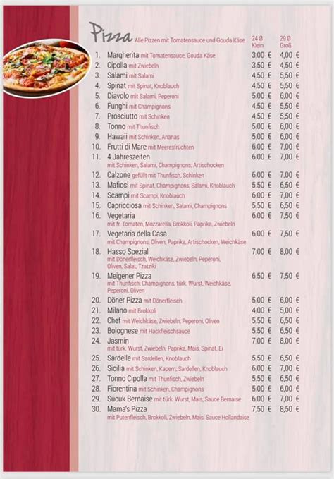 Menu At Mama S Pizza Solingen