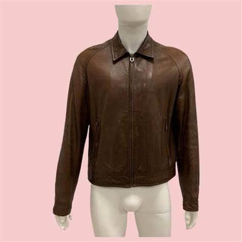 Ferragamo Leather Jacket AirBorne Jacket