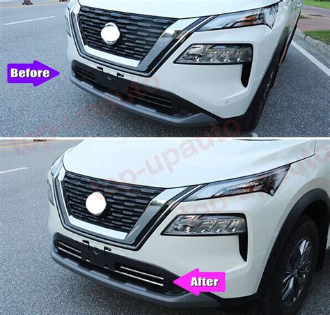 For Nissan Rogue Steel Chrome Front Center Grille Grill Cover