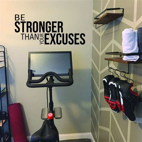 Be Stronger Than Your Excuses Gym Wall Decal Fitness Decor Etsy